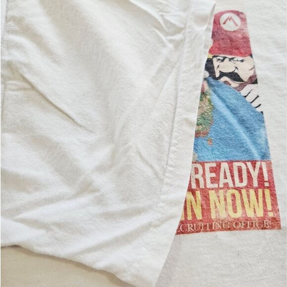 Vintage Super Mario Propaganda Bowser Villain Recruit Poster Cotton Tee Shirt XL - Picture 7 of 7